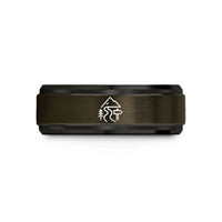 romantic presents for her – gunmetal & black tungsten trailhead wedding band