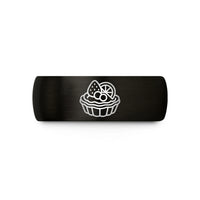 unique graduation presents – black & rose gold tungsten fruit tart wedding band