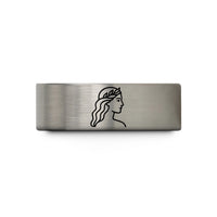 graduation present ideas – black & blue & silver tungsten nymph wedding band
