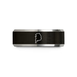 graduation present for her – black & gray tungsten south korea wedding band