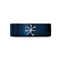 men s engraved ring – blue tungsten transit map wedding band