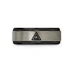 men’s tungsten wedding bands – black & silver tungsten delta wedding band