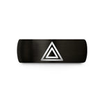 unique presents for him – black tungsten delta wedding band