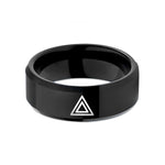 men’s tungsten wedding bands – black tungsten delta wedding band