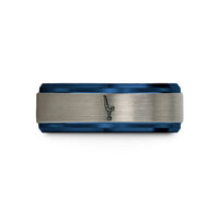 special presents for new moms – black & blue & grey tungsten handstand gym rings wedding band