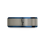 best presents for new moms – black & blue & grey tungsten handstand gym rings wedding band