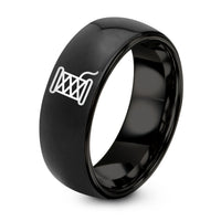 Gifts for A New Mom – black tungsten spool of thread ring