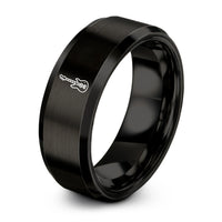 unique presents for nurses – black tungsten bass guitar ring