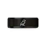 best presents for nurses – black tungsten falcon wedding band
