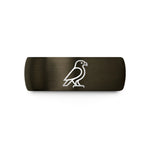 unique nurse present ideas – gunmetal & black tungsten falcon wedding band
