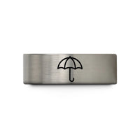 best presents for nurses – gray tungsten umbrella open canopy wedding band