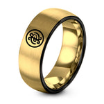Gifts for A Nurse – black & gold tungsten ye ohene ring