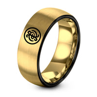 Gifts for A Nurse – black & gold tungsten ye ohene ring
