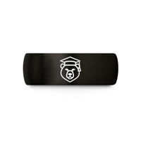 best sister present ideas – black tungsten bear wedding band