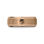 special present for sister – rose gold tungsten cat roses wedding band
