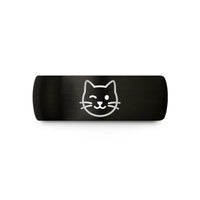 wedding present ideas couples – black tungsten cat face wedding band