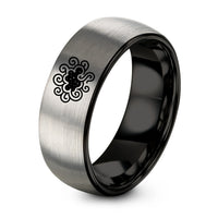 Gifts for A Wedding – black & gray tungsten nebula ring