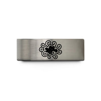 personalized wedding presents – silver tungsten nebula wedding band