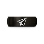 special wedding present ideas – black tungsten paper plane wedding band