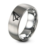 Gifts for A Wedding – silver tungsten paper plane ring