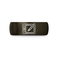 stylish rings for women – gunmetal & black tungsten drawing tablet stylus wedding band
