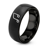 Gifts for A Woman Friend – black tungsten glissando notes ring