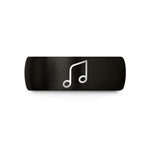 presents for female friend – black tungsten glissando notes wedding band