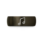 best ideas for her – gunmetal & black tungsten glissando notes wedding band