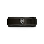 personalized jewelry for her – black & rose gold tungsten ireland heart wedding band
