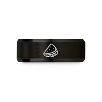 stylish rings for ladies – black tungsten quesadilla wedding band