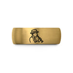 best presents for professionals – black & gold tungsten clarinet jazz fedora wedding band
