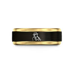 special presents for lawyers – black & gold tungsten clarinet jazz fedora wedding band