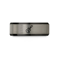 unique lawyer presents – black & silver tungsten guitar controller wedding band