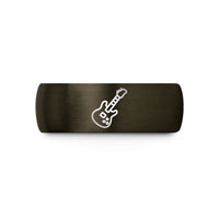 attorney appreciation presents – gunmetal & black tungsten guitar controller wedding band