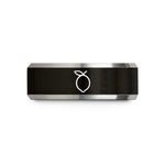 attorney appreciation presents – black & grey tungsten lemon wedding band