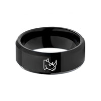 unique presents for lawyers – black tungsten rhino wedding band