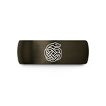meaningful presents for women – gunmetal & black tungsten world serpent knot wedding band