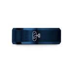 couples matching rings – blue tungsten wakeboard handle wedding band