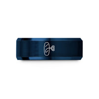 couples matching rings – blue tungsten wakeboard handle wedding band