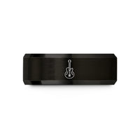 anniversary present ideas couple – black tungsten bass f holes wedding band