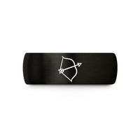 anniversary presents for her – black tungsten longbow arrow wedding band