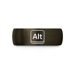 anniversary present for him – gunmetal & blue tungsten alt key wedding band