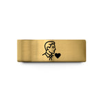 engraved rings for him – gold tungsten stepson heart wedding band