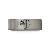 engraved rings for him – gold & grey tungsten usa ireland heart wedding band