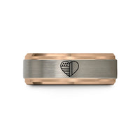 anniversary presents for him – rose gold tungsten usa ireland heart wedding band