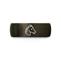 tungsten rings for women – gunmetal & black tungsten foal wedding band