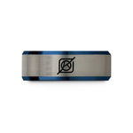 special birthday present her – blue & grey tungsten halide x wedding band