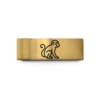 thoughtful presents for her – gold tungsten monkey wedding band