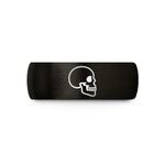 personalized presents for her – black tungsten skull wedding band