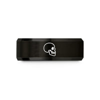unique birthday present ideas – black tungsten skull wedding band